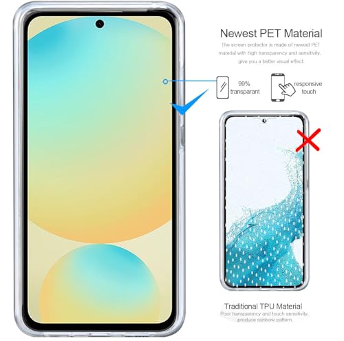 Galaxy S24 Fe Case, Galaxy S24 Fe 360 Case, Front And Back Case, Clear Full Body Case Hard PC & Soft Silicone Gel Phone Case For Samsung S24 Ultra Case, Samsung Galaxy S24 Fe Case (S24 FE) Galaxy S24 Fe Case, Galaxy S24 Fe 360 Case, Front And Back Case, Clear Full Body Case Hard PC & Soft Silicone Gel Phone Case For Samsung S24 Ultra Case, Samsung Galaxy S24 Fe Case (S24 FE)