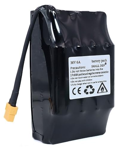 Batterie pour Vélo Électrique 36V 6Ah 10S2P Batterie Rechargeable pour Monocycle Électrique Auto-Équilibré Scooter Hoverboard 36V 6000Mah E-Bike Batteries...