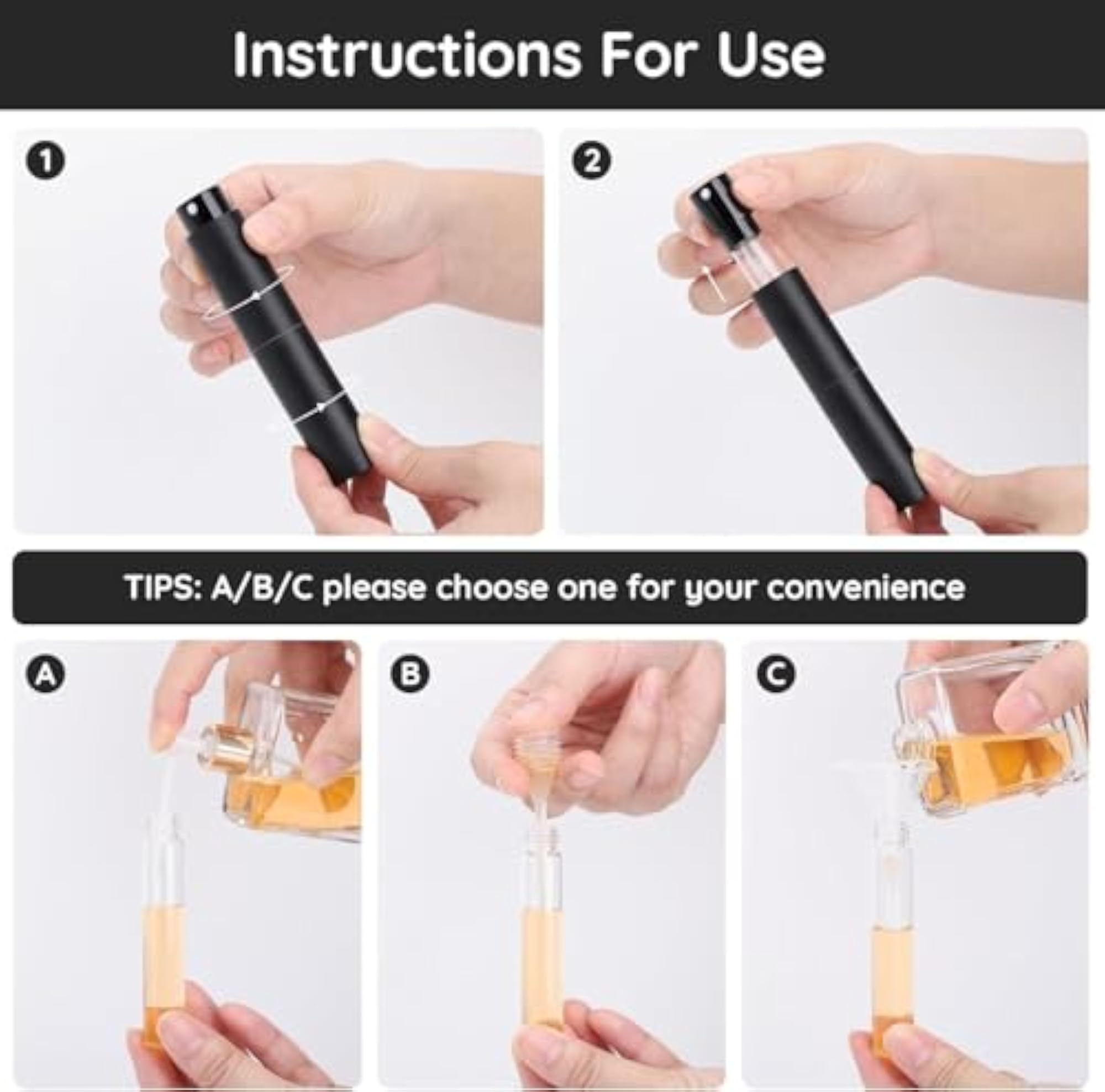 Portable Refillable Perfume Atomizer, 10ml Mini