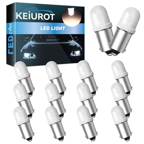 Keiurot GE44 47 Bulb 755 756 1893 1895 1847 Bulb BA9S DC AC 6.3V 6V Bayonet for Pinball Machine Led Bulbs Warm White Nonpolarity Pack of 15