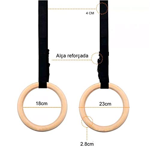 KIT ARGOLA SUSPENSÃO OLÍMPICA MADEIRA