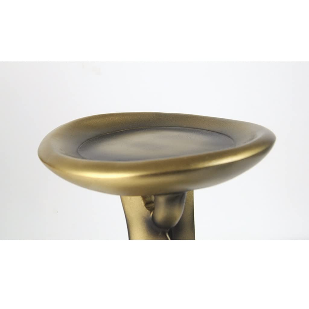 Nordischer Retro-Kerzenhalter, Ornamente, Duftkerzenhalter, Beleuchtungskerzenhalter, geeignet für Wohnzimmer, Büro, Esszimmer, Kerzenständer (Messing)