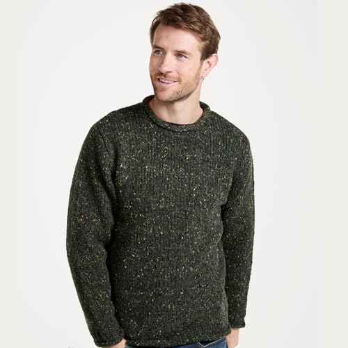 Raheen Tweed Roll Neck Mens Sweater, Donegal Tweed 100% Irish Wool, Designed in Ireland3