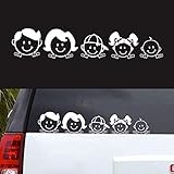 PEGATINAS BEBE A BORDO COCHE en blanco y negro, medidas 8 cms el más alto.