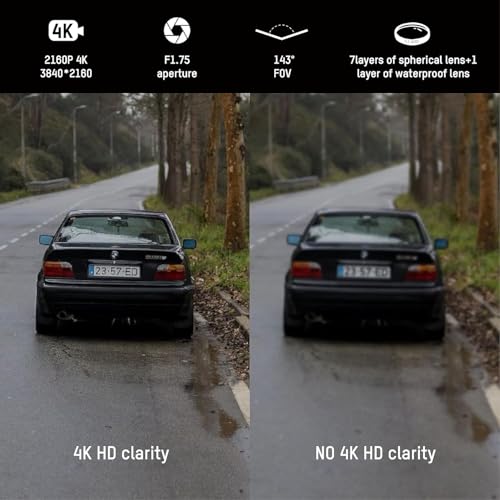 Image of HIKVISION 4K Dual Channel Dashcam for car | ADAS Alerts | Voice Control | Night Vision F1.75 Aperture | G-Sensor | 143 Wide Angle | Loop Recording | Built in WiFi | Supports 256GB | C8(2CH)