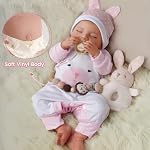 BABESIDE Lifelike Reborn Poupées - 20-Inch Sweet Smile Realistic-Newborn Vinyl Reborn Baby Doll Full Body Dormant bébé fille vraie vie Poupées bébé ensemble pour les enfants