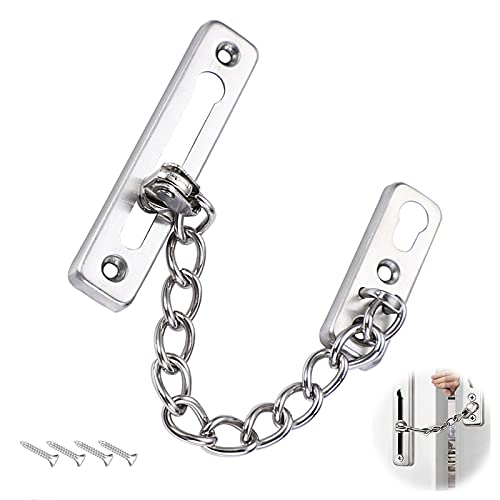 Cadena De Protección De Cerradura De Puerta Hebilla Antirrobo Cadena De Puerta Cadena De Puerta De La Puerta Interior Cadena De Puerta De Seguridad Para Puertas y Ventanas Hotel Casero Con Tornillos Cover