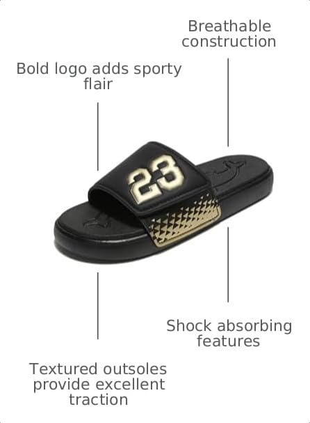 Image of DREAM LAKE Men's Sport Slide Sandals, Flexible Midsole, Casual Beach Slides