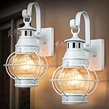 Lamomo 2-Pack White Motion Sensor Outdoor Light –...