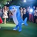 ZISUEX Inflatable Shark Costume Adults Blue Inflatable Costume Shark Blow Up Suit Animal Halloween Suit Fancy Party Dress up