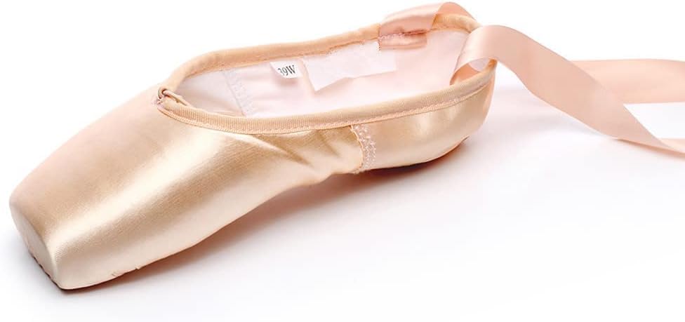 FM2018XSL Zapatos de ballet de encaje para mujeres y niñas, cordones para proteger zapatos de baile de satén, zapatillas de ballet para adultos, zapatillas de ballet para niños, Rosa., 38 EU