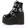 Demonia SWING-105 Women's Ankle Boots, Black Patent, 7