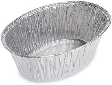 Euro Classic Aluminium Disposable Oval Baking Bowls ~ Mini Pie Dish ~ Reusable and Disposable Foil Pans (Mini - 30 Pack)