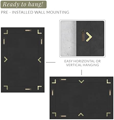 Barnyard Designs 61 x 91.5cm Decorative Long Wall Hanging Mirror, Rustic Vintage Distressed Wood Farmhouse Mirror Wall Decor, Brown