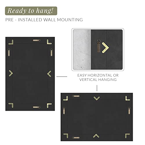 Barnyard Designs 24X36 Dark Wood Farmhouse Wall Mirror, Wooden Large Rustic Wall Mirror, Bedroom Mirrors For Wall Decor, Decorative Wood Wall Mirror Living Room Or Bathroom Vanity, Brown #TOP5