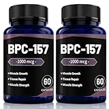 KUTTO 2PCS BPC-157 Peptide Capsules 1000Mcg, Muscle Recovery, Tissue Repair & Physical Strength Support, 120 Count