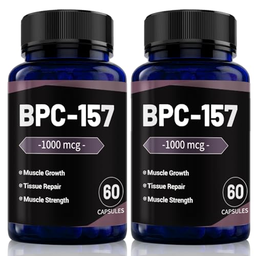 KUTTO 2PCS BPC-157 Peptide Capsules 1000Mcg, Muscle Recovery, Tissue Repair & Physical Strength Support, 120 Count