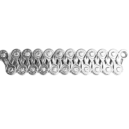 Hycline Bike Chain 6/7/8 Speed,Half Hollow Lightweight Bicycle Chains For Road Bike/Mtb/Bmx,1/2 X 3/32 Inch 116 Links-Silver #TOP5