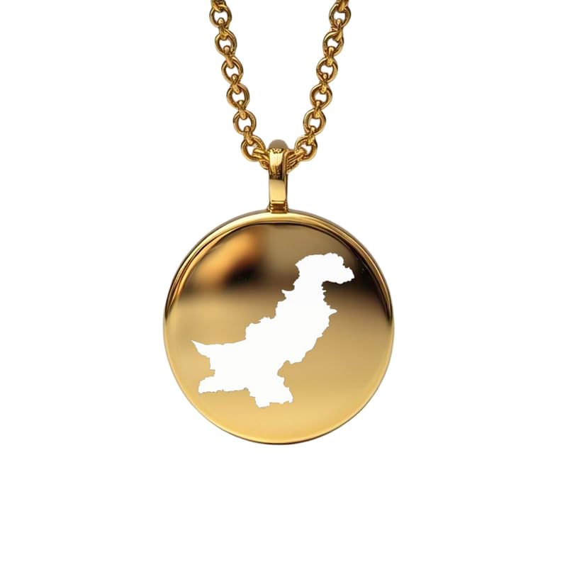 Medallón de Pakistán grabado en plata y oro: una joya con alma