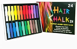 Hair Chalk, 24 Colors Set Non-Toxic Temporary Hair Color Chalk Dye Soft Pastels for Women and Girls Hair