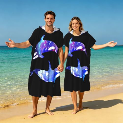 Poncho orque microfibre pour se changer sur la plage facilement