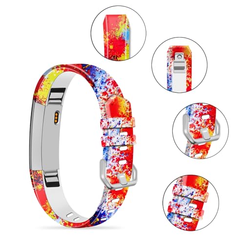 ZEROFIRE Band Compatible with Fitbit Alta and Alta HR Replacement Wristband Adjustable Silicone Sports Watch Band for Men Women Colorful Printing Straps, Standard Size for 5.5"-8.1" Wrists, No Tracker
