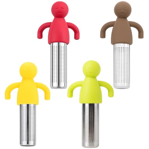 4 Tea Infusers for Loose Tea, Premium Tea Diffusers Set with Fine Mesh, Tea Leaf Infuser and Strainer for Optimal Brewing, Ideal for Loose Leaf Tea Lovers