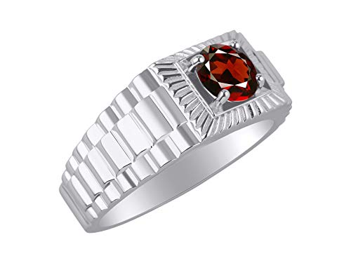 Bague grenat anti-ternissement style créateur janvier haute qualité