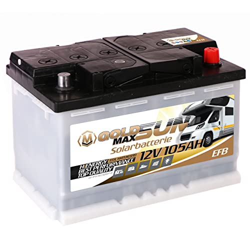 AGM-Batterie GoldMax 105Ah 12V für Wohnmobile und Solaranlagen