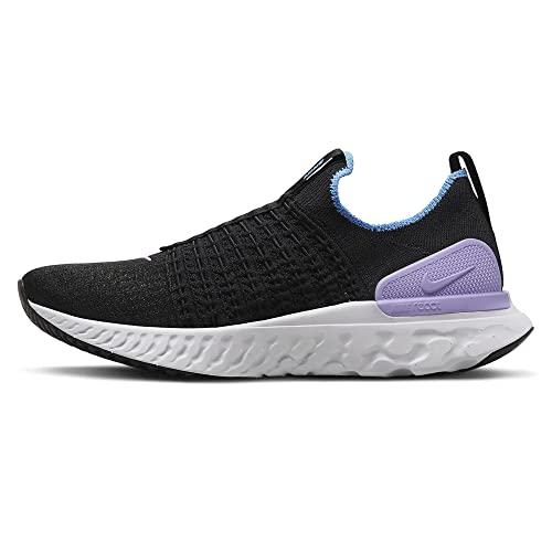 Nike React Phantom Run Fk 2 Womens Shoes (Black/Barely Grape/University Blue/Lilac, us_Footwear_Size_System, Adult, Women, Numeric, Medium, Numeric_7_Point_5)