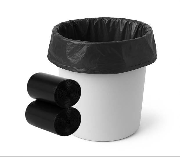 Image of Kmils Garbage Bags for Dustbin Medium Size - Leak-Proof, Tear-Resistant, Disposable Trash Bags for Home, Kitchen, Office | 19 x 21 Inches (30 Bags x 2 Rolls)