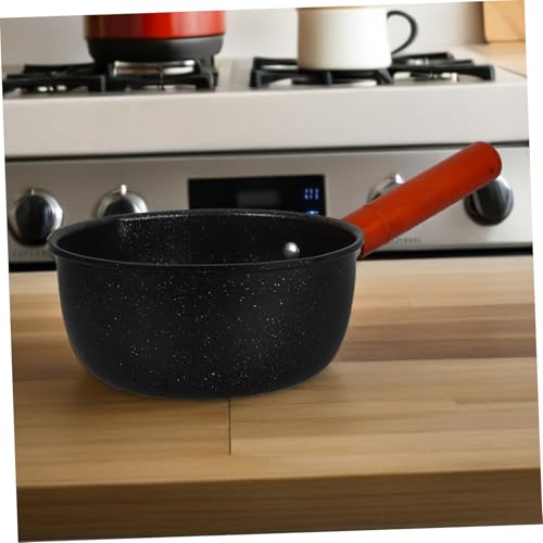 Olla japonesa de hierro fundido elegante con mango de madera PRETYZOOM 8