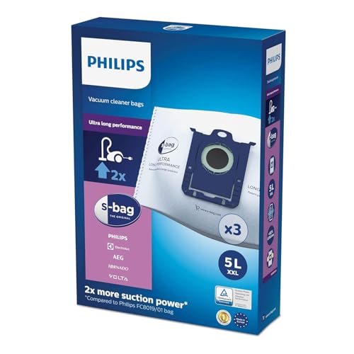 Philips FC8027/01 Einweg-Staubbeutel S-Bag Ultra Long Performance 5 l Volumen