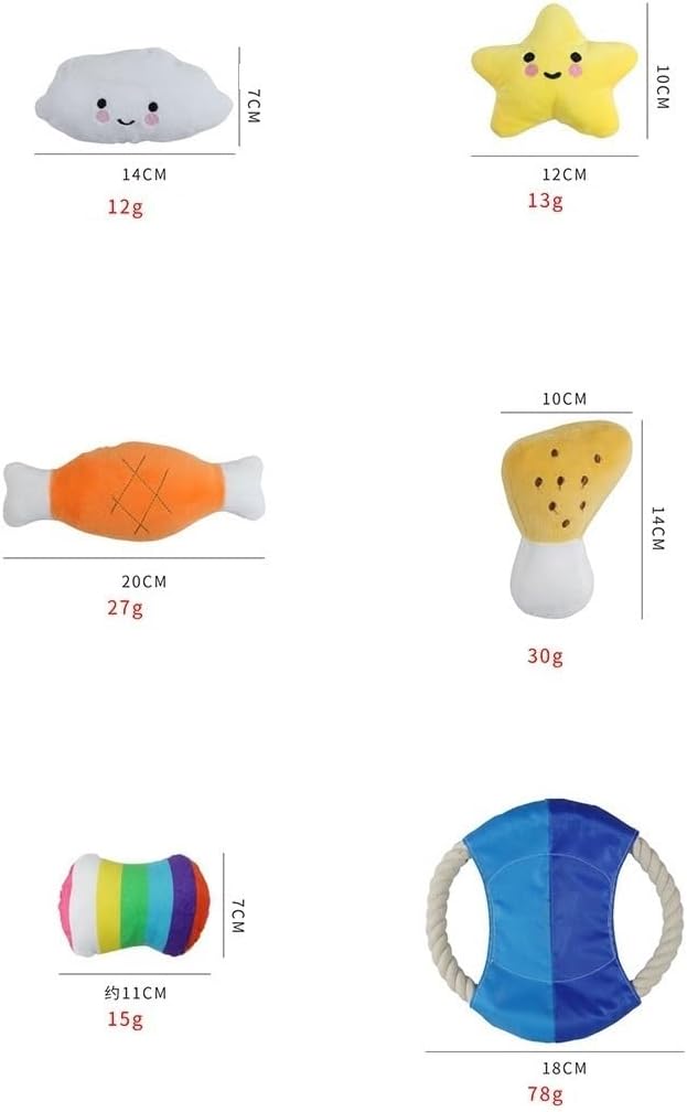 Plush Dog Toys, Cute Soft Dog Toy Squeaky Cuddly Soft Chew Dog Toys Chewing Teeth Interactive Dog Toy Plush Pet Toy for Small Medium Size Dogs