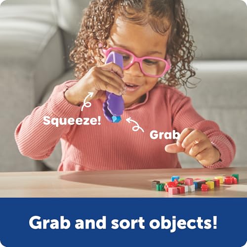 Image of Learning Resources Flex-Grip Tongs - Kids Tweezers, Montessori Grabber Tool, Fine Motor Skills, Sensory Bin Tools, Preschool Classroom Must Haves, Teacher Supplies, Gifts for Boys and Girls