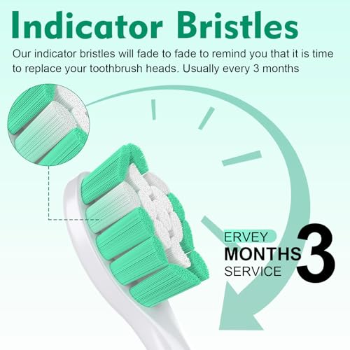 Image of Replacement Toothbrush Brush Heads for Philips Sonicare E Series Essence Elite Xtreme Advance CleanCare All Screw On Electric Toothbrush 7022 /66, 6 Pack