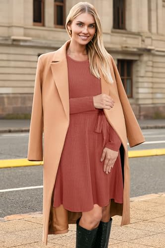 Image of Newshows Women's Sweater Pockets Fall Winter Teacher Work Casual Dress
