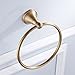 ROSE CREATE Retro Gold Solid Brass Towel Ring Holder, Wall Mounted Towel Rack Bar Hanger, Bathroom Kitchen Rustproof Antique Brass Finished Towel Rail - Antique Brass