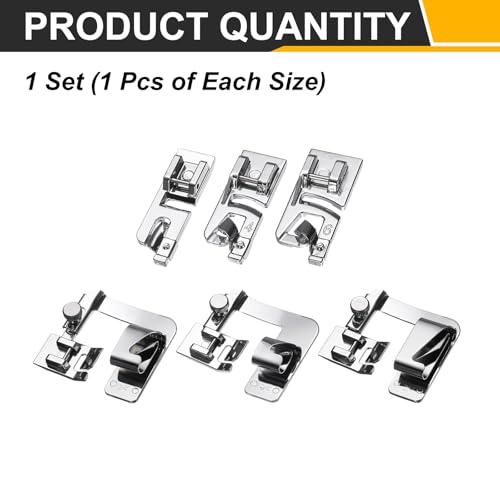 Set de 6 Piezas Pies para Máquina de Coser para Dobladillo miniatura 3