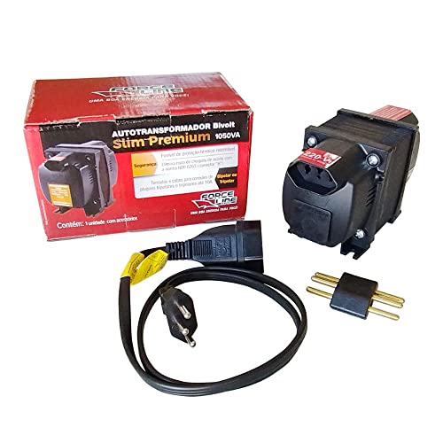 Force Line AUTOTRAFO 1050VA BIV SLIM PREMIUM, Preto