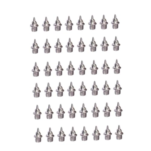 SUPVOX 110pcs Shoes Spikes Replacements Cone Shape for Carbon Residue Track Shoes Sports Silver British System