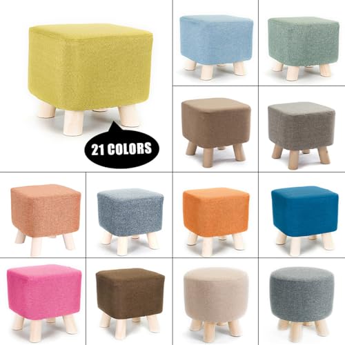 Protector de muebles en tela de lino y algodón para taburete otomano 7