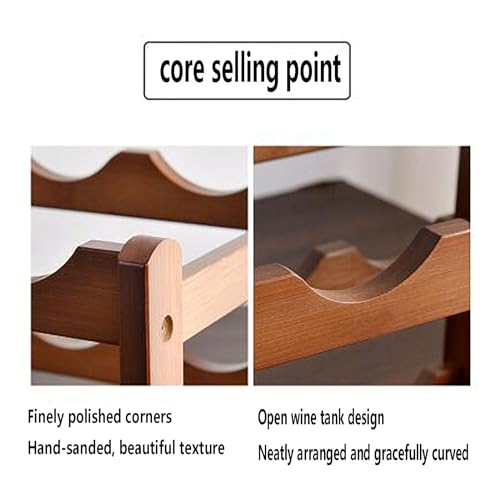 Soporte para Botellas de Vino de Madera Maciza 4 Niveles miniatura 3