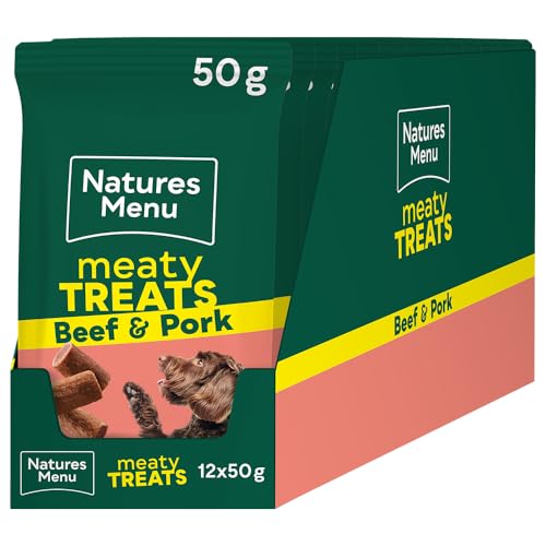 Natures Menu Meaty Treats for Adult Dogs with Beef - 12 x 50g