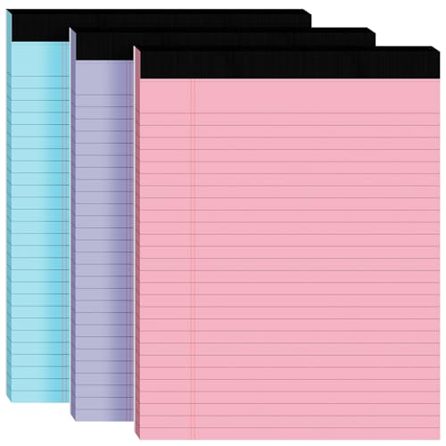 Bloc-notes légal à feuilles perforées et dos robuste pour étudier