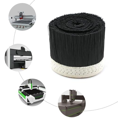 Nizirioo Nylon Graviermaschine Staubschutz Bürste: 1 m x 70 mm Vakuumbürste für Graviermaschine, Graviermaschine Staubschutz Bürste, für CNC-Fräser Spindelmotor Staubbürste (Schwarz)