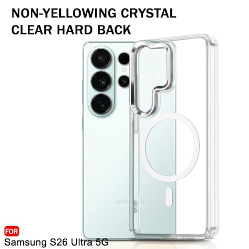 Image of Clearshield Magpro with stand Samsung Galaxy S26 Ultra 5G Hybrid PC & TPU Shockproof Design 360 Degree Protection Crystal Clear Case Anti-Scratch Armor Cover MagSafe Compatible Strong Magnetic