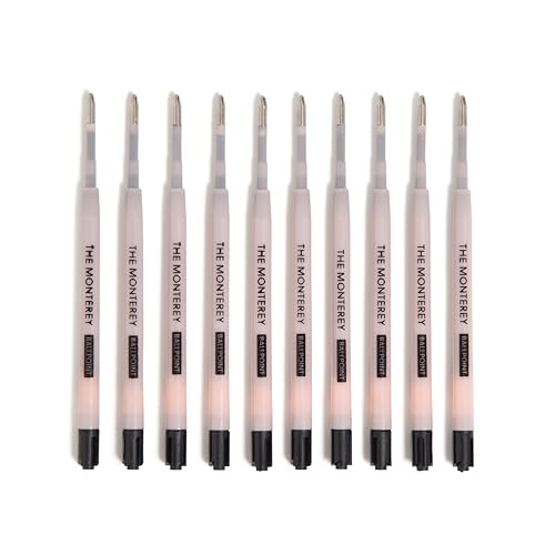 U Brands Monterey Ballpoint Ink Refill, Set of 10, Bold (1.0 mm) Point, Black Ink