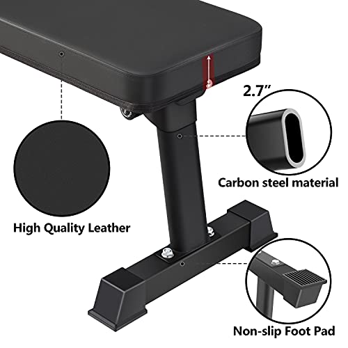 BangTong&Li Flat Weight Bench Utility Workout Exercise Training Equipment for Fitness - Thumbnail 2