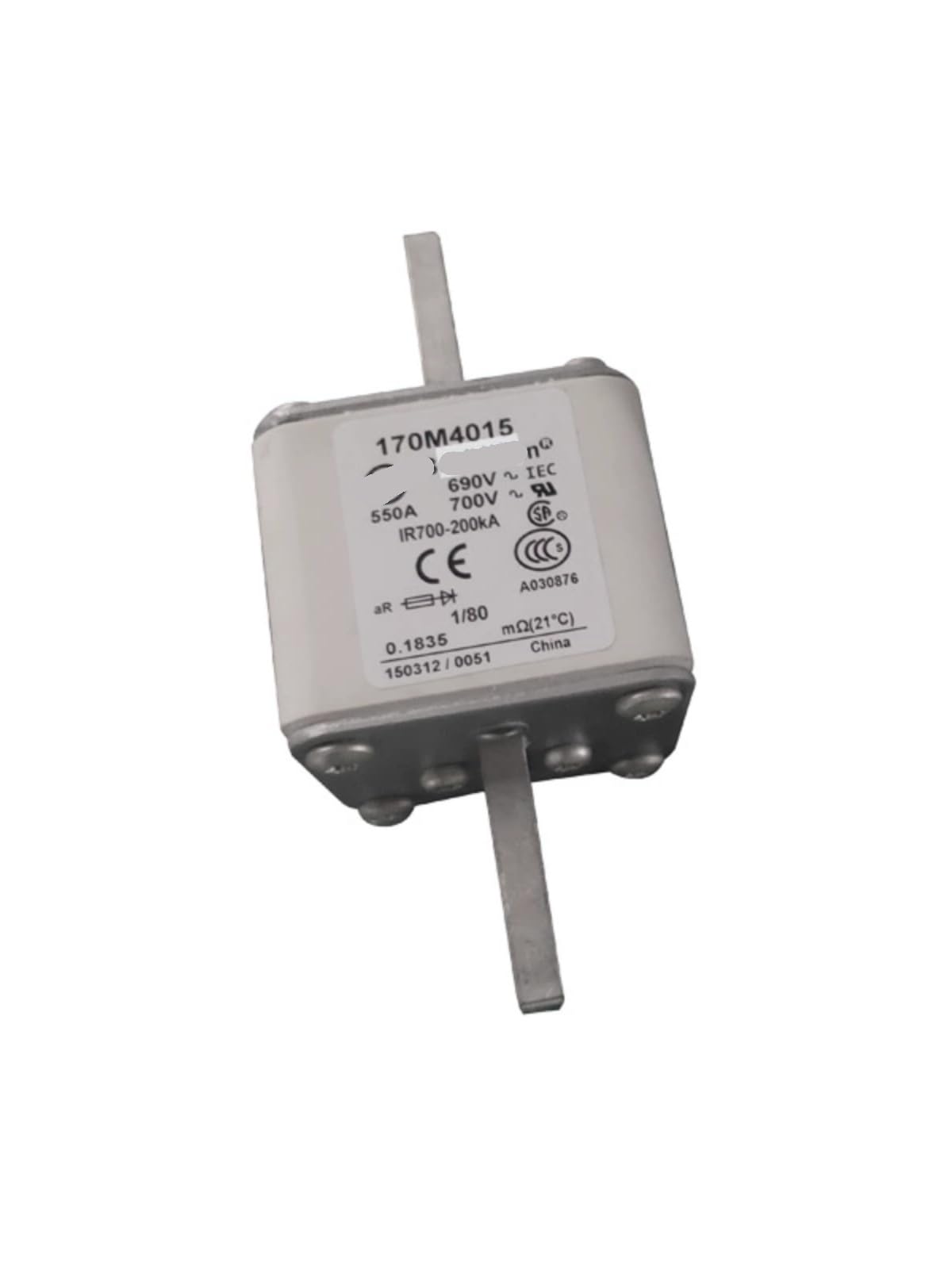 Fusible 170M4015 DC évitez les pannes de surtension par limitation de courant rapide
